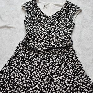 Anne Klein Black and White Dress